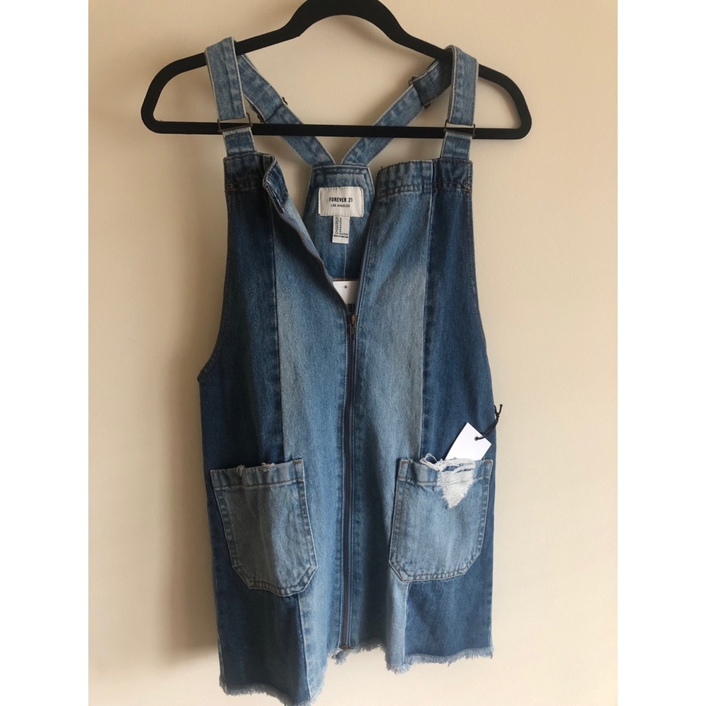 Denim overall dress